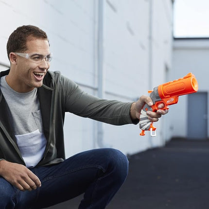 Nerf Fortnite Flare Dart Blaster, Break-Open Dart Loading, Includes 3 Nerf Mega Darts That Whistle Through The Air, Pull-Down Priming Handle
