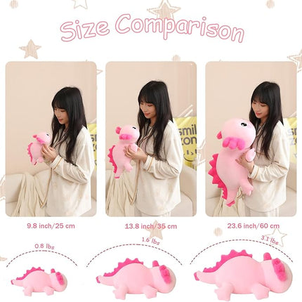 SQEQE Weighted Axolotl Plush, Weighted Axolotl Stuffed Animal, Cute Plushies Soft Pink Pillow Toy Gift for Kids Adults 9.8 Inch, 0.8 lbs