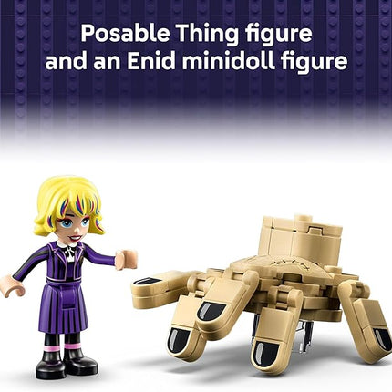 LEGO Wednesday Thing’s Apartment Building Toy - Transforming Trunk Playset W/Poseable Thing & Enid Sinclair Minidoll - Wednesday Merch for Girls & Boys, Ages 10+ - Gift Idea for Birthdays - 76785