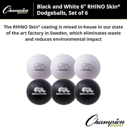 Champion Sports® Rhino Skin® Low Bounce Dodgeball Sets & Singles for Playground, PE, Backyard & League Games – Team Sports Equipment for Youth & Adults