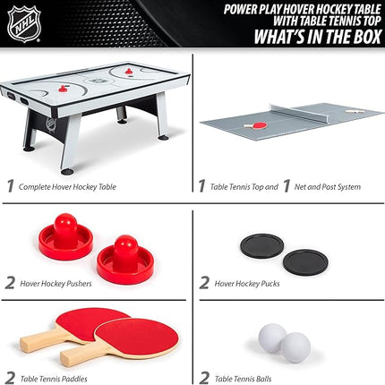 EastPoint Multi-Game Tables, Play 2-in-1 Air Hockey Table with Table Tennis Top - Perfect for Family Game Room, Adult rec Room, basements, Man cave, or Garage