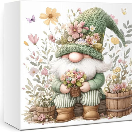 Cute Gnome Puzzles for Adults 1000 Pieces.Colorful Flower and Plant Jigsaw Puzzles. Funny Challenging Spring Garden Puzzles