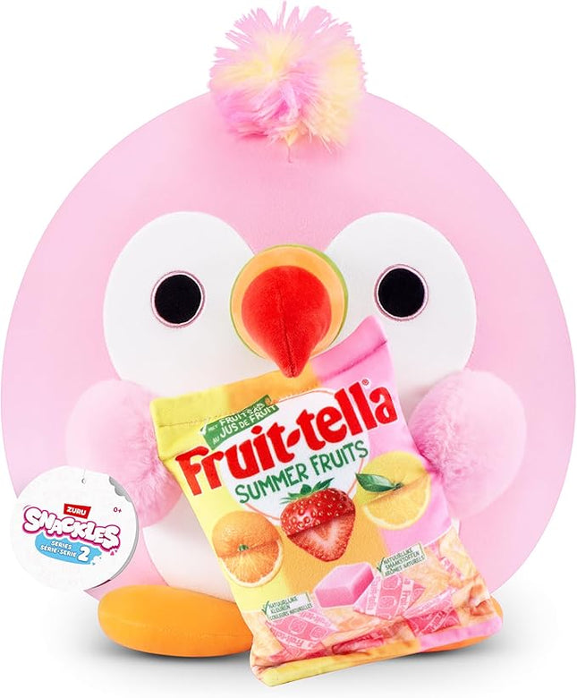 Snackles Series 2 14-inch Snackle by ZURU Cuddly Squishy Comfort 14-inch Plush with Licensed Snack Brand Accessory (Tucan&Fruit-tella)