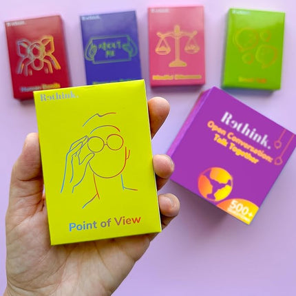 QUOKKA Conversation Cards for Families – 500 Thoughtful Questions in 5 Categories – Premium Conversation Starter Cards for Family Game Nights, Reunions, and Travel – Sharing Joy Table Talk Deck