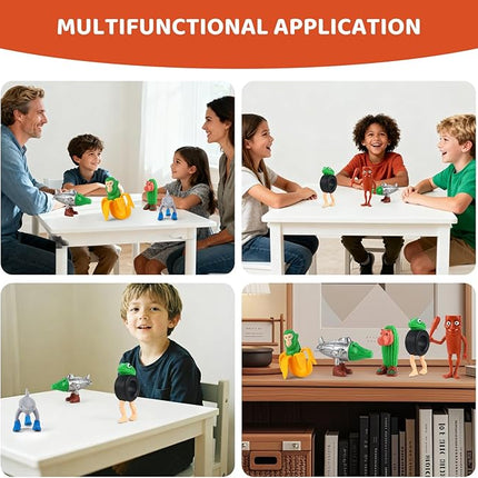 8PCS Italian Action Figure，Brainrot Meme Shark Figures Toys Tralalero Tralala, BRR BRR Patapim,Tung Tung Tung Sahur,Brainrot Meme Shark Collectible Animals Figurine Doll Gifts for Fans.