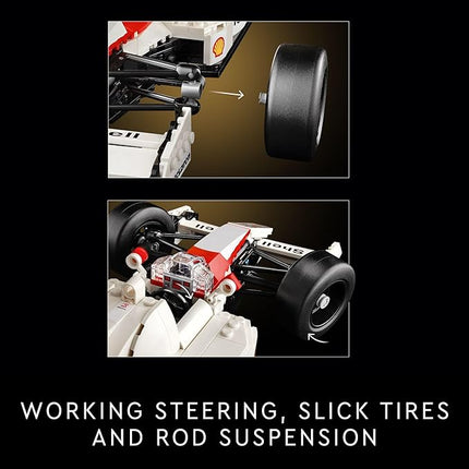 LEGO Icons McLaren MP4/4 & Ayrton Senna Minifigure Model Car Kit - Buildable F1 McLaren Set for Adults, Ages 18+ - Gift for Birthdays - 10330