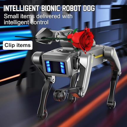 STEM Smart Robot Dog with Mechanical Claw, Grab & Carry Toys, Remote Control Programmable Robot Pet for Kids Ages 6+, Interactive Dog with 18+ Tricks, Gift for Boys & Girls