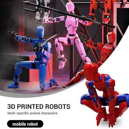 5Pack Titan 13 Action Figure Assembled, T13 Action Figure Set, Dummy 13 Action Figures, Nova 13 Robot Toy, Lucky 13 Figure 3D Printed Multi-Jointed Movable, Birthday Gift Toy for Kids Boy