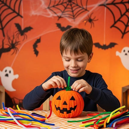 Caydo 200 Pieces Orange Pipe Cleaners Craft Chenille Stems for DIY Art Creative Crafts Party Decorations (12 Inch x 6 mm)