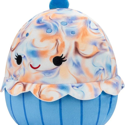 Squishmallows Original 8-Inch Maudi Marbled Blueberry Cupcake with Blue Wrapper - Official Jazwares Plush