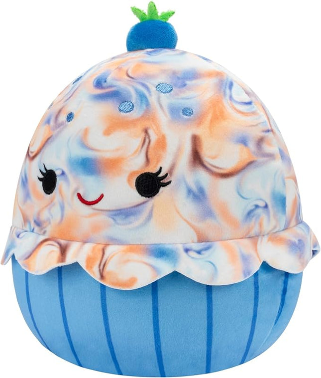 Squishmallows Original 8-Inch Maudi Marbled Blueberry Cupcake with Blue Wrapper - Official Jazwares Plush