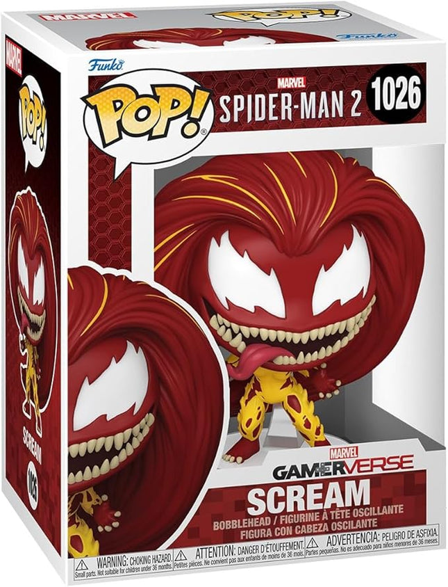 Funko Pop Marvel: Gamerverse - Spider-Man 2: Scream - Spider-Man 2 Video Game - Collectable Vinyl Figure - Gift Idea - Official Merchandise - Toys for Kids & Adults - Video Games Fans