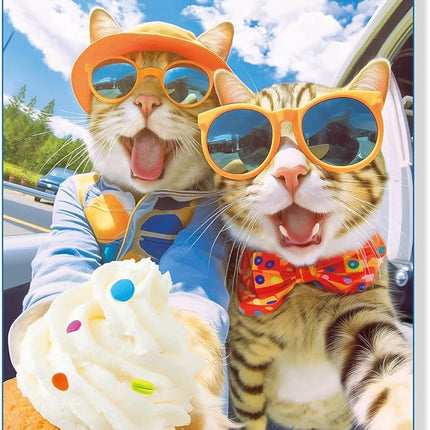 1000 Pieces Jigsaw Puzzles for Adults and Teens and Kids Family Happy Time Cats' Selfie