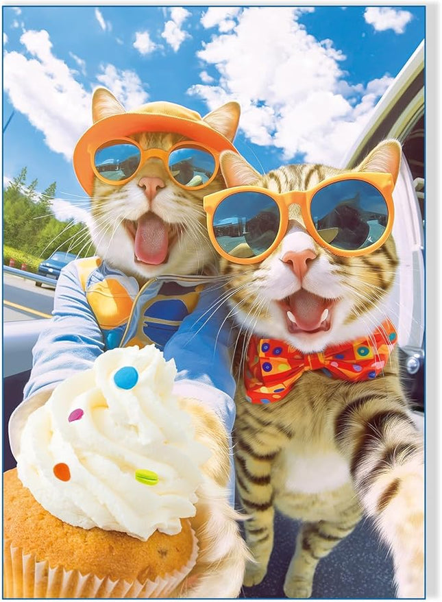 1000 Pieces Jigsaw Puzzles for Adults and Teens and Kids Family Happy Time Cats' Selfie