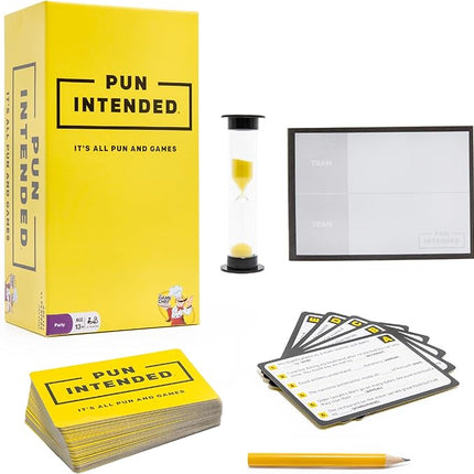 Pun Intended Party Game for Pun Lovers - Hilarious Game Night Card Game for Friends & Family