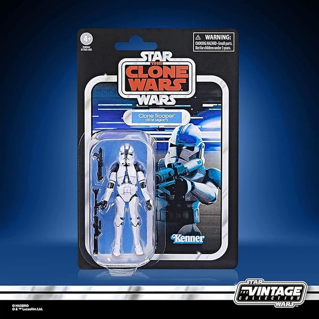 STAR WARS Hasbro The Vintage Collection Clone Trooper (501st Legion) Toy,3.75-Inch-Scale The Clone Wars Action Figure,Toys Kids Ages 4 and Up,(F5834)