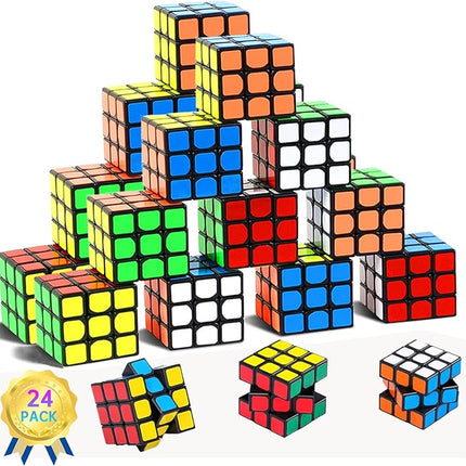 Mini Speed Cube,Magic Puzzles, Puzzle Boxes,Party Puzzle Game Toys Classroom Rewards & School Prize for Students,Birthday Party Favors (24 Pack)