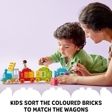 LEGO DUPLO Number Train Toy - Learn to Count - Building Blocks for Toddlers, Girls & Boys, Ages 1.5+ - Sensory Toys for Early Development & Cognitive Skills - Gift for Christmas - 10954