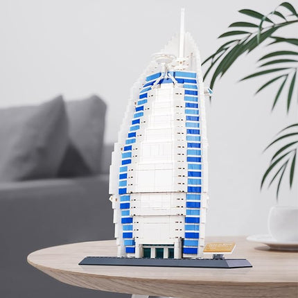 Building Blocks Set, Hotel Burj Al Arab Kit Model Brick Standard Size, World Famous Architecture Model, Birthday for Adults and Children 8+ 1306 Pieces