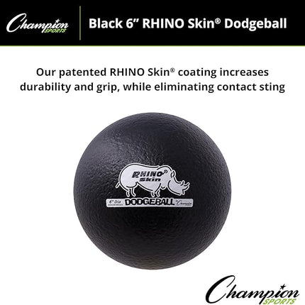 Champion Sports® Rhino Skin® Low Bounce Dodgeball Sets & Singles for Playground, PE, Backyard & League Games – Team Sports Equipment for Youth & Adults
