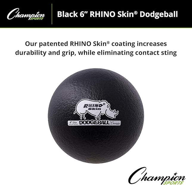 Champion Sports® Rhino Skin® Low Bounce Dodgeball Sets & Singles for Playground, PE, Backyard & League Games – Team Sports Equipment for Youth & Adults