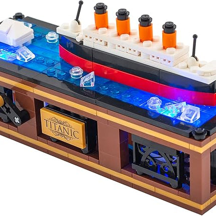 Brick Loot Titanic Iceberg Model Kit – 319-Piece Ship Building Set with LED Lights, DIY Architecture Kit for Adults & Teens, Compatible Bricks, Educational STEM Toy, Collectible Display Gift
