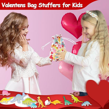 16PCS Glow in Dark Mini Dinosaur Figures for Kids Birthday Party Favors Supplies Dino Cupcake Topper Decoration Goodie Treat Bag Stuffers Pinata Fillers Treasure Carnival Prizes Valentines Day Gifts