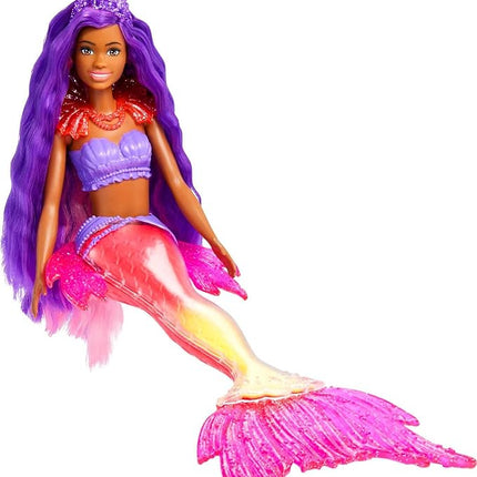 Barbie Mermaid Power Doll Set, Barbie "Brooklyn" Fashion Doll with Phoenix Pet & Accessories, Mermaid Toy with Interchangeable Fins