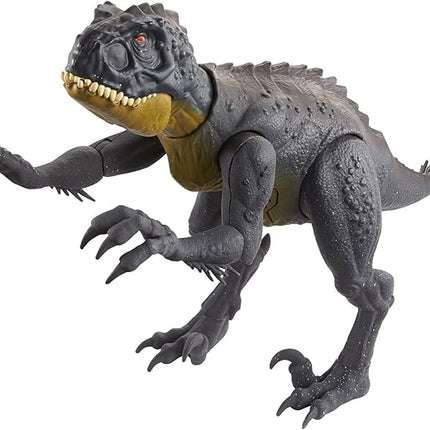 Mattel Jurassic World Toys Slash ‘N Battle Scorpios Rex Action & Sound Dinosaur Figure Camp Cretaceous with Movable Joints, Slashing & Tail Whip Motions & Roar Sound, Kids Gift Ages 4 Years & Up