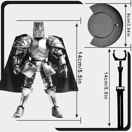 T13 Medieval Knight Titan 13 Robot Action Figure Movable Dummy Figure Fully Articulated Warrior Toy Desktop Table Decoration