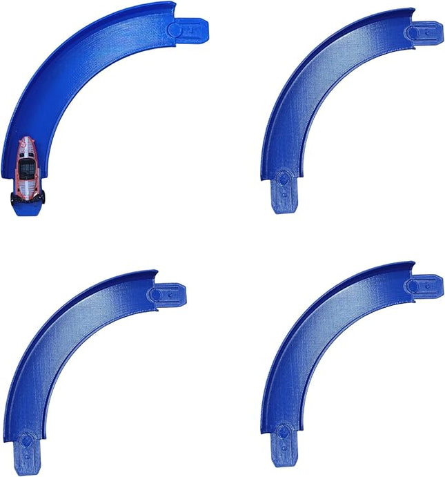 Track Pieces Connectors Compatible with Hot Wheels,90 Degree,Size XL,4 Packs