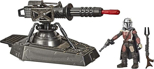 STAR WARS Mission Fleet Expedition Class Hover E-Web Cannon Mandalorian 2.5-Inch-Scale Figure and Vehicle Accessory, Toys for Kids Ages 4 and Up