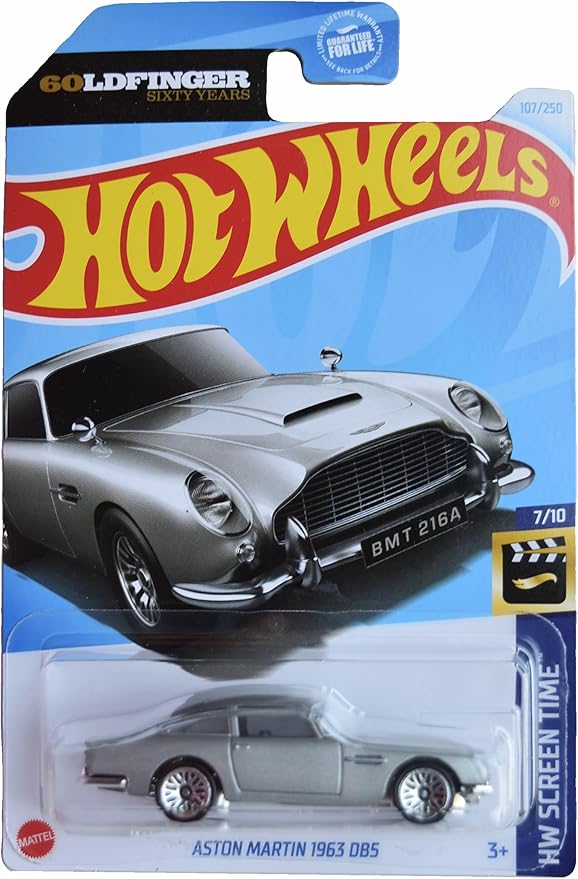 Hot Wheels Aston Martin 1963 DB5, HW Screen Time 7/10 [Silver] 107/250