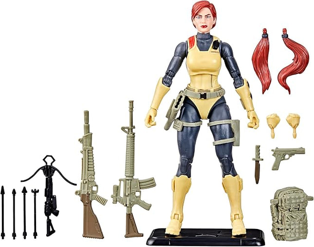 G.I. Joe Classified Series Retro Cardback Scarlett, Collectible 6-Inch Action Figure with 17 Accessories