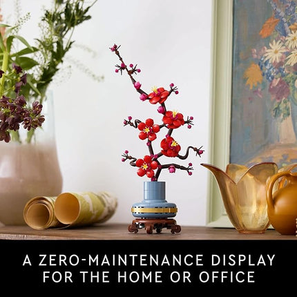 LEGO Botanicals Plum Blossom Building Sets for Adults - Artificial Flower for Dinner Table Centerpiece, Living Room Home Decor, Ages 18+ - DIY Craft Kits - Gift for Birthdays - 10369