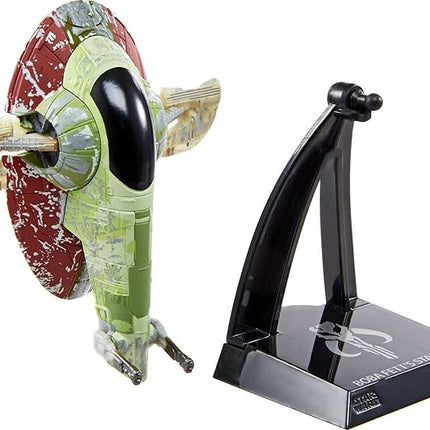 Hot Wheels Star Wars Starships Select Boba Fett's Starship, Premium Collectable Replica with Movable Part & Display Stand