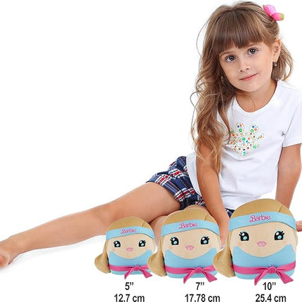Barbie Cuuutopia Plush, 10-inch Soft Pillow Doll with Iconic ‘80s-Inspired Workout Look, Tactile Tie Belt & Long Ponytail, Collectible Toy