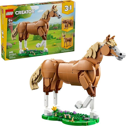 LEGO Creator 3 in 1 Beautiful Horse Building Toy for Kids - Learning Toy for Girls & Boys, Ages 9+ - Build a Horse, Bear, or Deer - Gift for Christmas - 31166