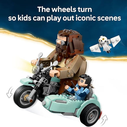 LEGO Harry Potter Hagrid & Harry's Motorcycle Ride Building Toy - Kids Motorcycle Toy for Boys and Girls, Harry Potter Fans, Ages 9+ - Gift Idea for Birthdays - 76443
