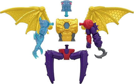MRBEAST LAB Hybrids Multi Pack, Reveal Different Hybrid Parts to Create 2 Mix & Match Action Figures, Plus Parts of The Golden Panther Dragon, Fuse Beast Combinations, Spider vs Energy Panther