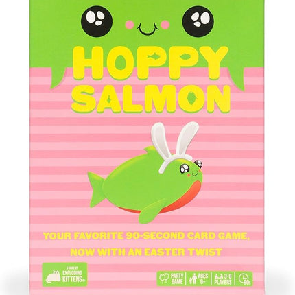 Exploding Kittens Hoppy Salmon 3-6 Players - Ages 6+ - 90 Second Rounds - Easy to Learn Quick Matching Card Game - Party Game, Family Game Night, Kid and Adult Card Game