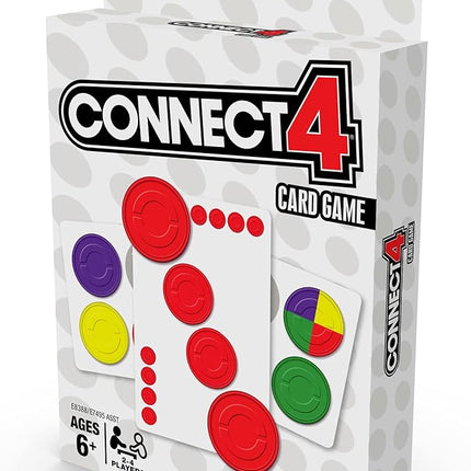 Hasbro Gaming Connect 4 Card Game for Kids, 2-4 Players 4-in-A-Row Game, Fun Summer Activities, Vacation Travel Essentials, Ages 8+