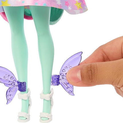 Barbie A Touch of Magic Fashion Doll, The Glyph with Fantasy Outfit & Colorful Hair with Comb & Pet Accessories