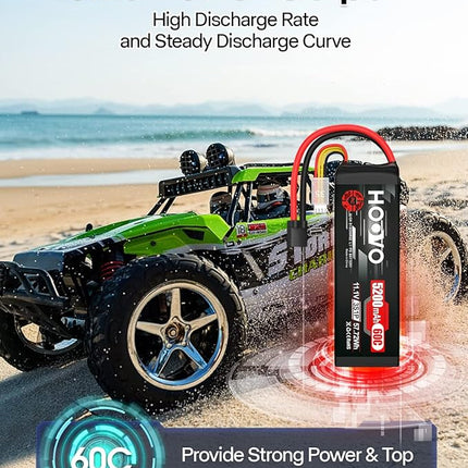 HOOVO 3S LiPo Battery 11.1V 5200mAh 60C TR Plug Softcase RC Battery for RC Car RC Truck Airplane Helicopter Boat Racing RC Hobby