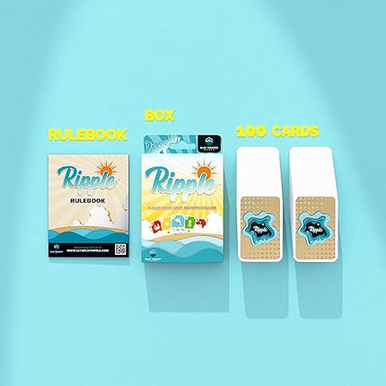 Ripple Card Game - Match, Stack, and Collect Combos on Your Beach. Easy to Learn and Fun for Kids, Teens, & Adults.