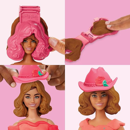 Play-Doh Barbie Florals and Fringe Set, Make Doll Clothes with Modeling Compound & 9 Fashion Accessories, Arts & Crafts for Girls & Boys 5+