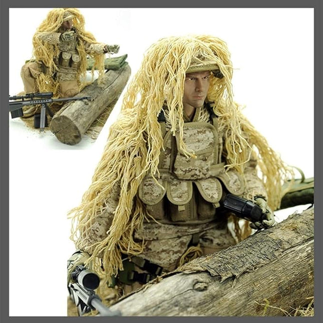 YEIBOBO ! Highly Detail Special Forces 12inch Action Figure SWAT Team (Sniper - Desert)