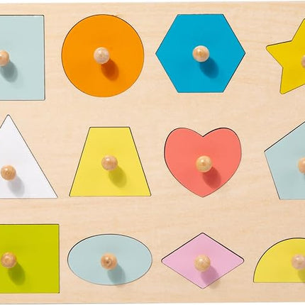 Adena Montessori Wooden Cognition Knob Puzzles Baby & Toddler Development Toy