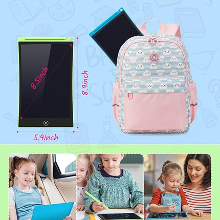 TECJOE LCD Writing Tablet, 8.5 Inch 2 Pack Colorful Doodle Board Drawing Tablet for Kids, Kids Travel Games Activity Learning Toys Birthday Gifts for 3 4 5 6 Year Old Boys and Girls, Blue Green