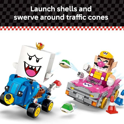 LEGO Super Mario: Mario Kart – Wario & King Boo Building Toy for Kids - Buildable Car Toys W/Drifting Action for Boys & Girls, Ages 8+ - Pretend Play Gift Idea for Birthdays & Any Gaming Fans - 72038